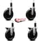 Service Caster 6'' Phenolic Wheel Swivel 1-1/4'' Expanding Stem Caster Set 2 Brakes, 4PK SCC-EX20S615-PHR-2-PLB-2-114 - alternate 4